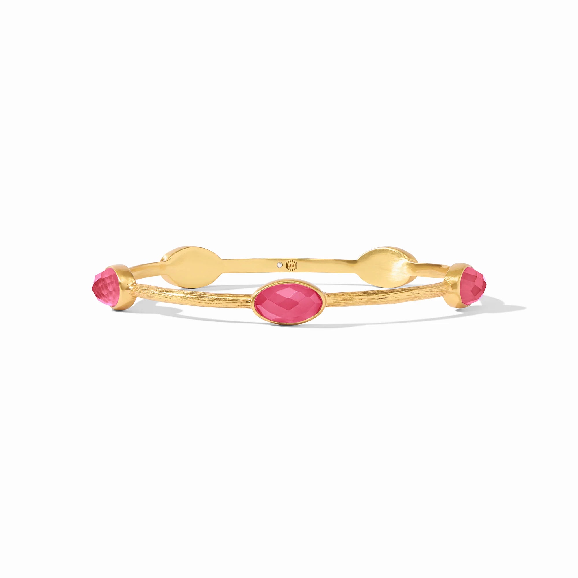 Best bangle bracelets with hand-crafted details for a unique and artisanal touch-Ivy Stone Bangle in Raspberry