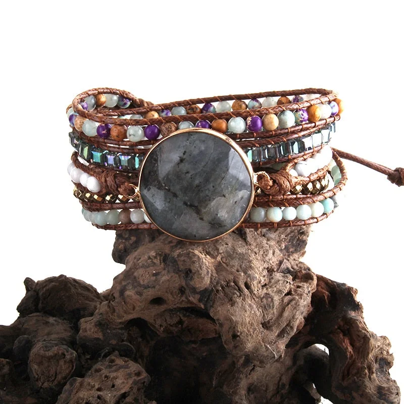 Vintage-inspired bangle bracelets with etched detailing for a timeless, antique look-Labradorite Rejuvenation Bracelet