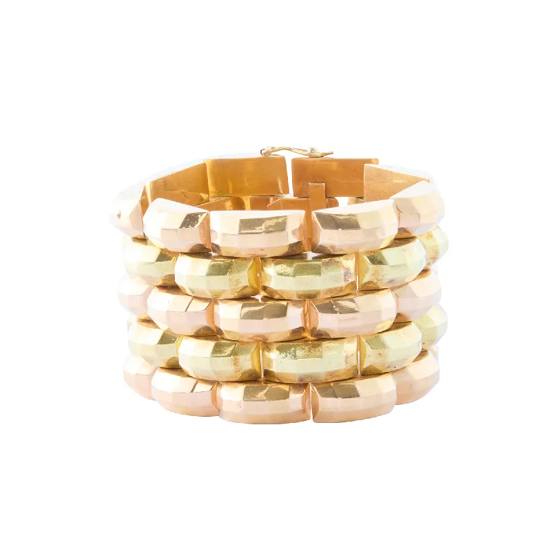 Best bangle bracelets for stacking with delicate and thin designs for layering-Large Retro Bracelet