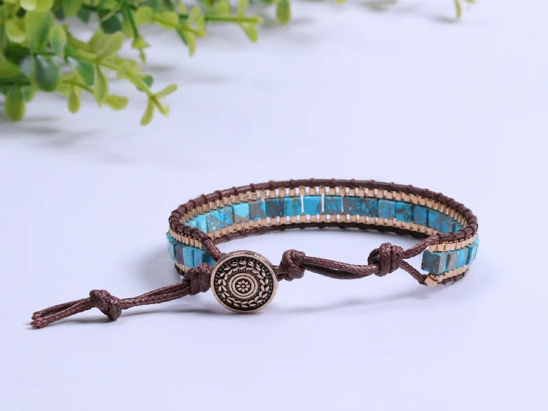 Vintage-inspired bangle bracelets with etched detailing for a timeless, antique look-Lift-Me-Up Turquoise Bracelet