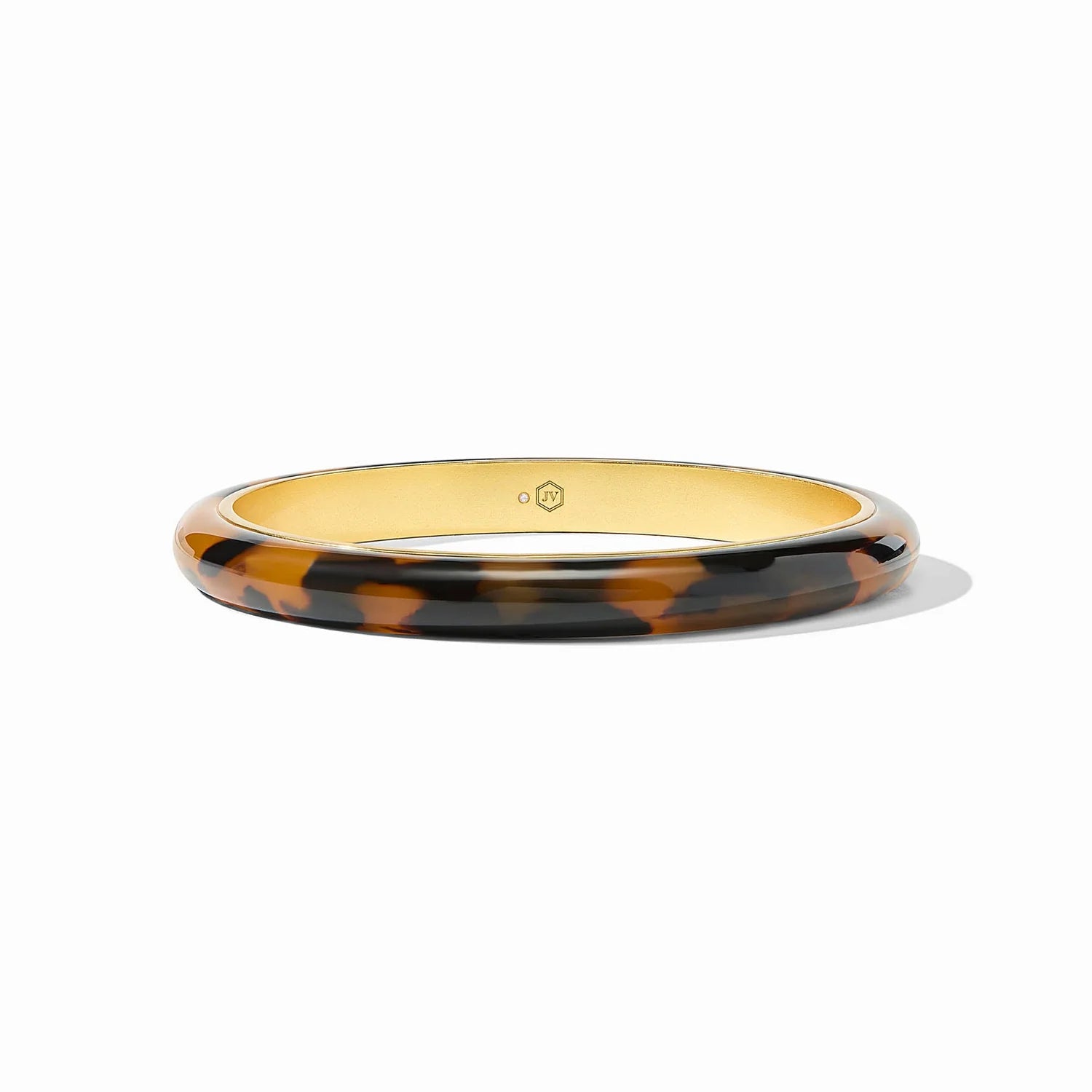 Wide bangle bracelets with bright gemstone accents for a bold, vibrant style-Madison Statement Bangle in Tortoiseshell