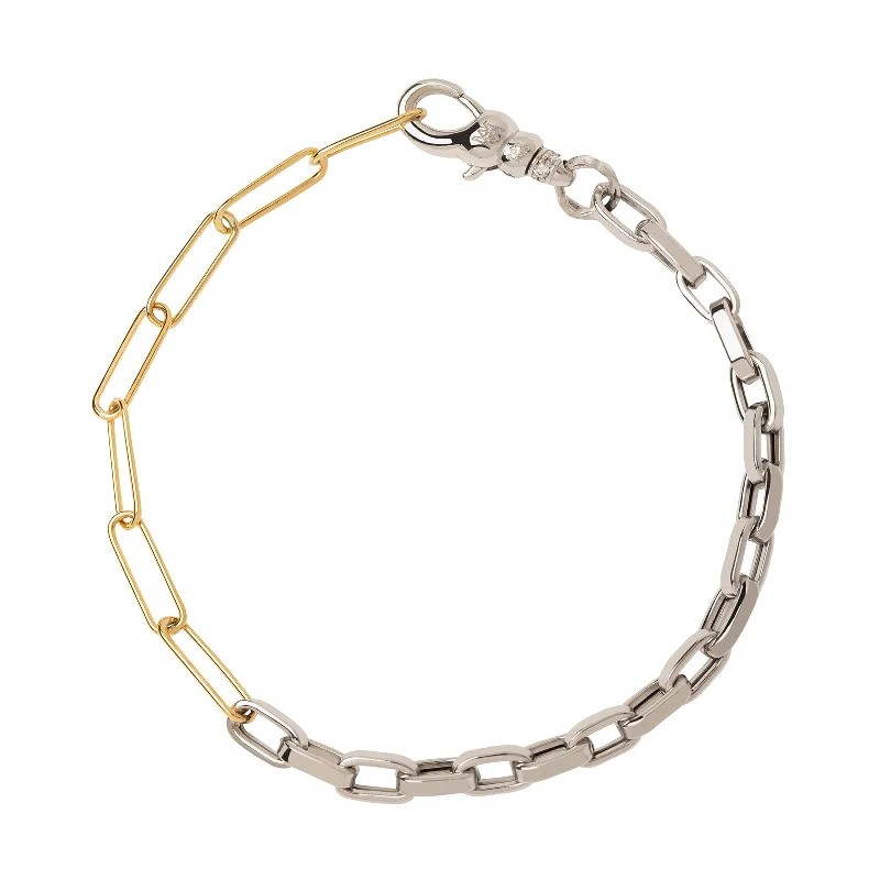 Vintage-inspired bangle bracelets with antique finishes for a retro, nostalgic style-Duo Chain I Bracelet