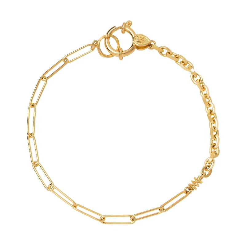 Chunky bangle bracelets with metallic finishes for a bold and statement-making look-Duo Chain IV Bracelet