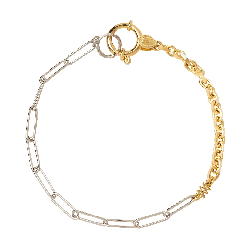 Best bangle bracelets with stacked designs for a trendy and fashionable look-Duo Chain V Bracelet