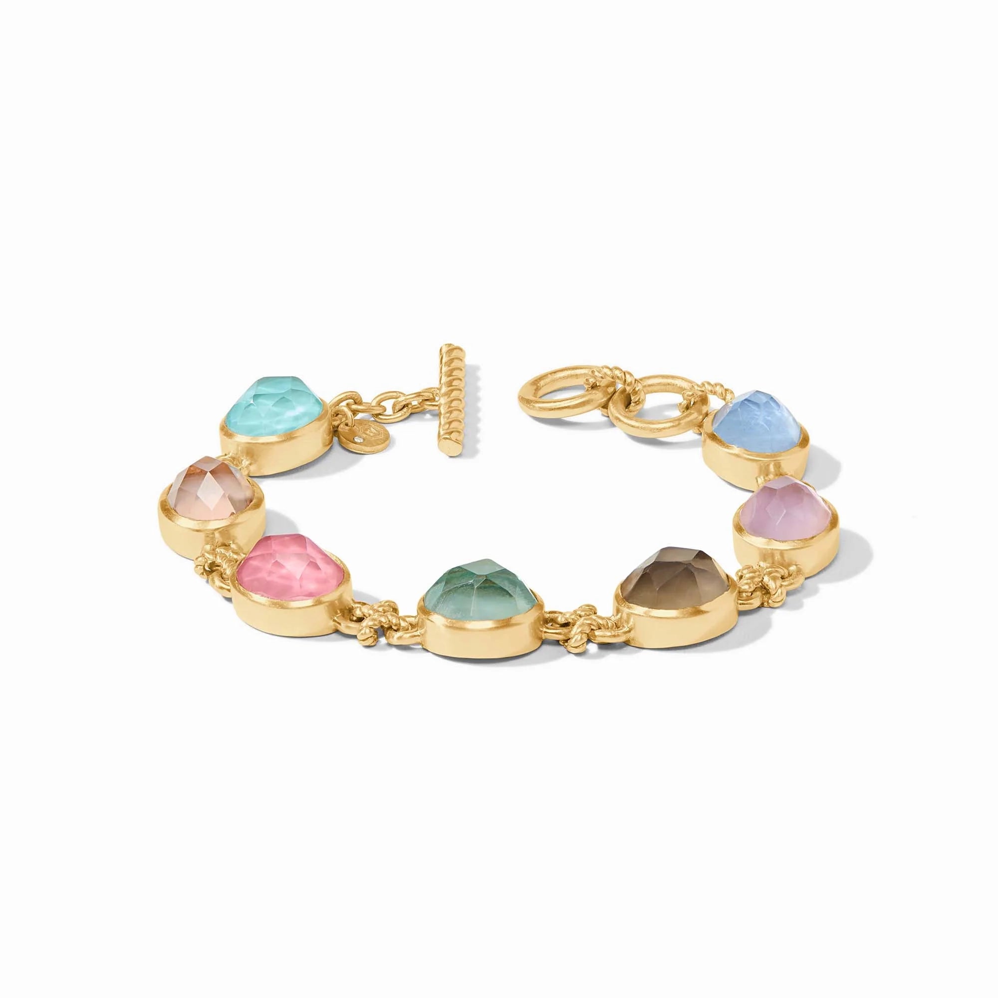 Chunky bangle bracelets with multicolored gemstones for a vibrant and playful appearance-Nassau Demi Stone Bracelet in Multi Stone