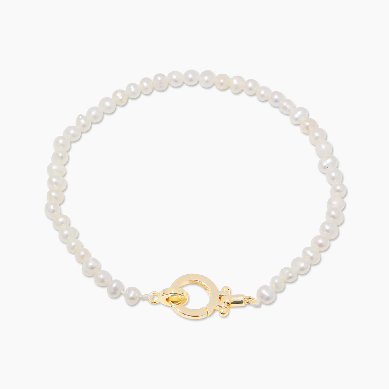 Sleek bangle bracelets with modern metallic finishes for a polished, chic design-Parker Pearl Bracelet