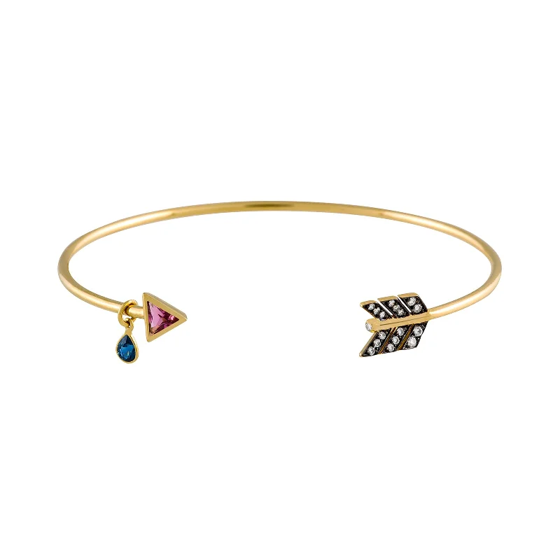 Best bangle bracelets with sapphire stones for an elegant and rich pop of color-Eden Cupid Bracelet