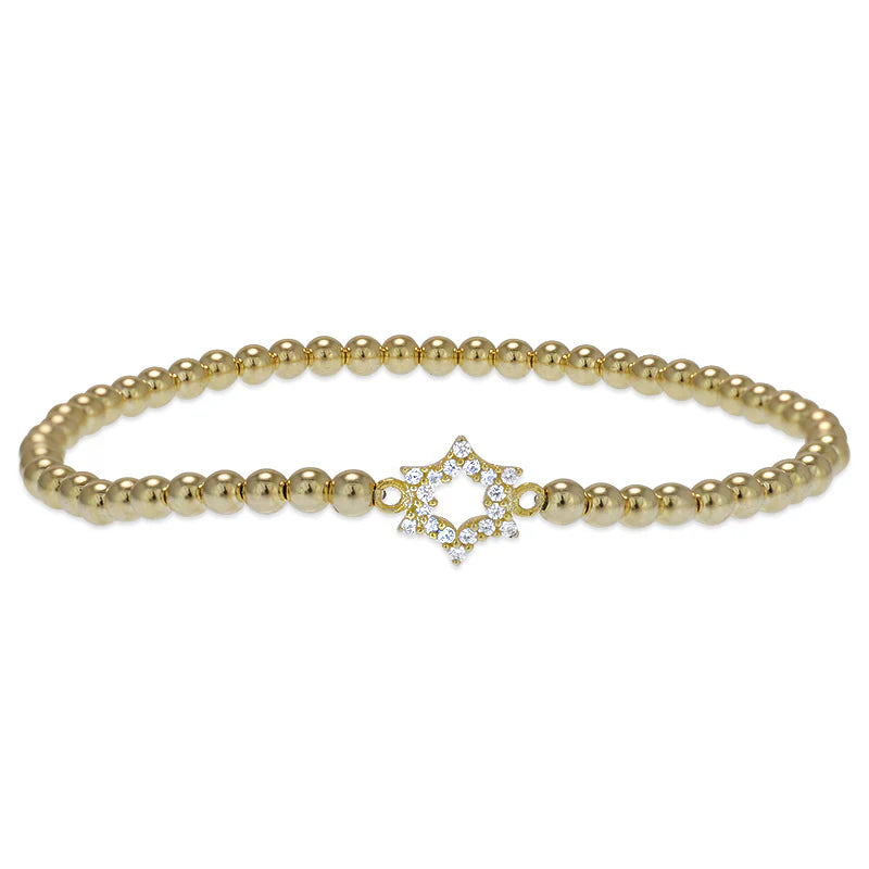 Best bangle bracelets with stacked designs for a trendy and fashionable look-Star Cz Bracelet